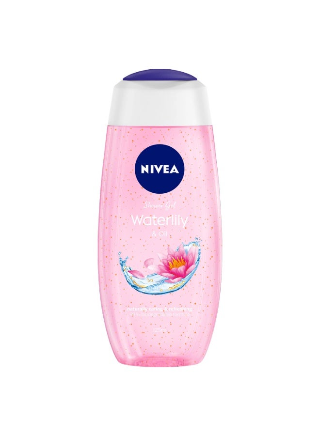 NIVEA Waterlily and oil 125 ml Body Wash| Shower Gel with Scent of Waterlily and Care Oil | Pure Glycerin for Instant Soft & Summer Fresh Skin|Microplastic Free |Clean, Healthy & Moisturized Skin - Image 1